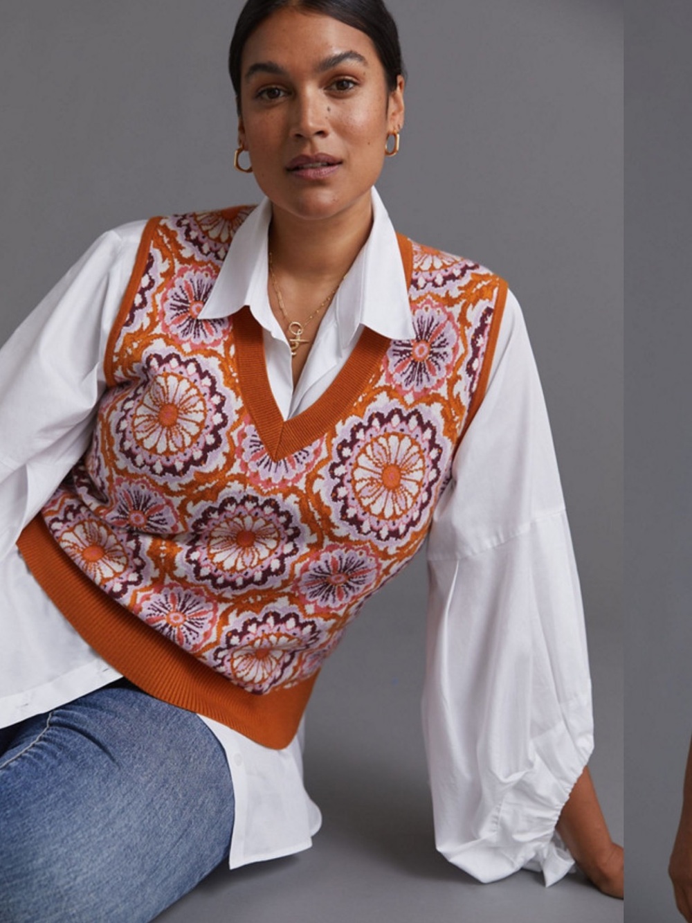 Maeve Jacquard Sweater Vest